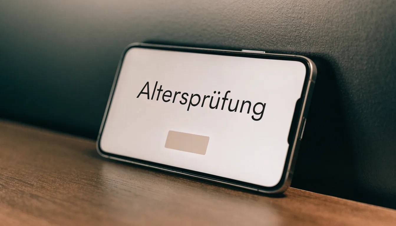 Eine Balkenwaage aus Messing steht auf einem dunklen Holztisch vor einer Bücherwand, gedämpftes Licht, keine lesbare Beschriftung.