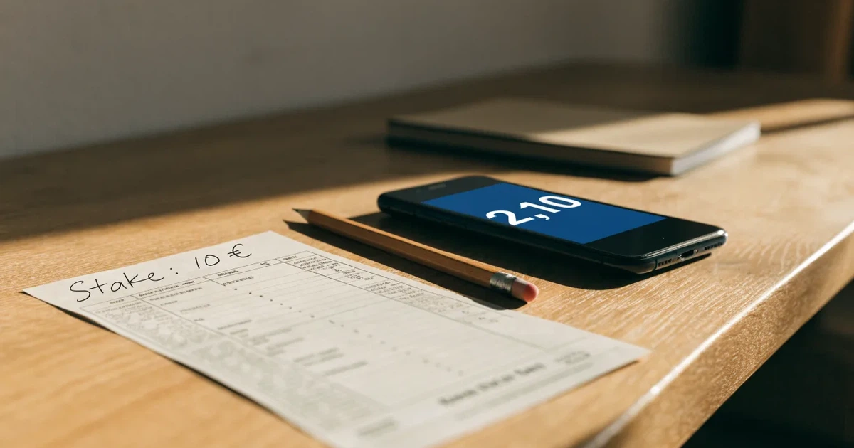 Mehrere Smartphones liegen mit dem Display nach unten neben einem Notizblock und einem Bleistift auf einem hellen Holztisch, seitliches Morgenlicht.