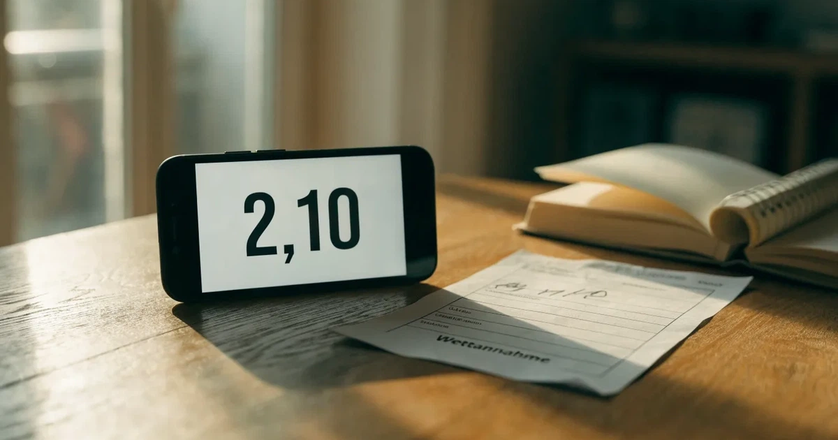 Mehrere Smartphones unterschiedlicher Größe liegen nebeneinander auf einem Holztisch, die Bildschirme sind dunkel.