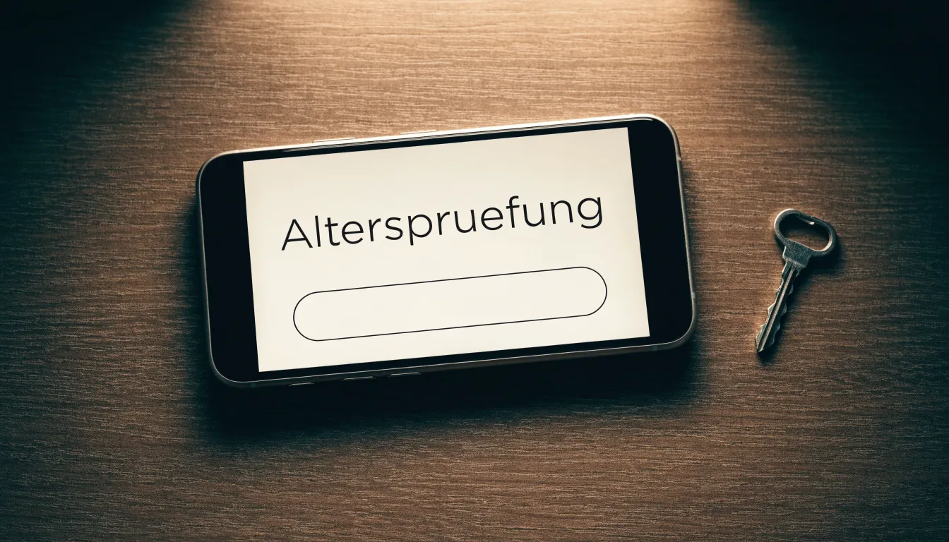 Eine Balkenwaage aus Messing steht neben einem hölzernen Richterhammer auf einem dunklen Pult, im Hintergrund ein unscharfes Bücherregal.