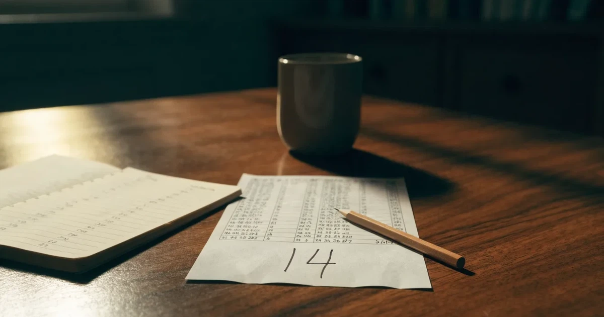 Eine Lupe liegt über einem leeren Blatt Papier neben einem Bleistift und einem Taschenrechner auf einem Schreibtisch.